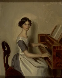 Portrait de Nadezhda P. Zhdanovich au piano, 1849